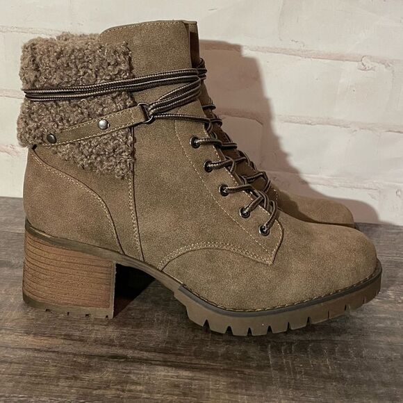 Taupe Olivia Boot by Very G - Picture 3 of 6
